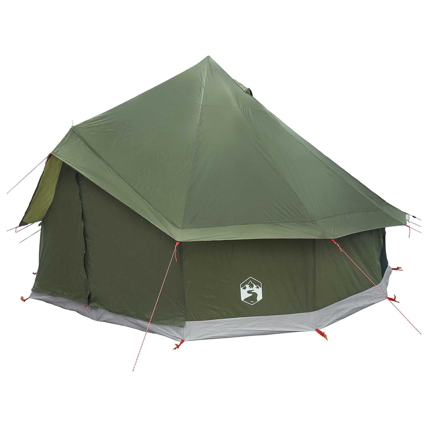 Tipi telt Olivengrønn 300 x 300 x 200 cm Polyester og stål