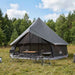 Tipi telt med tak Brun grå 300 x 300 x 200 cm Polyester og stål