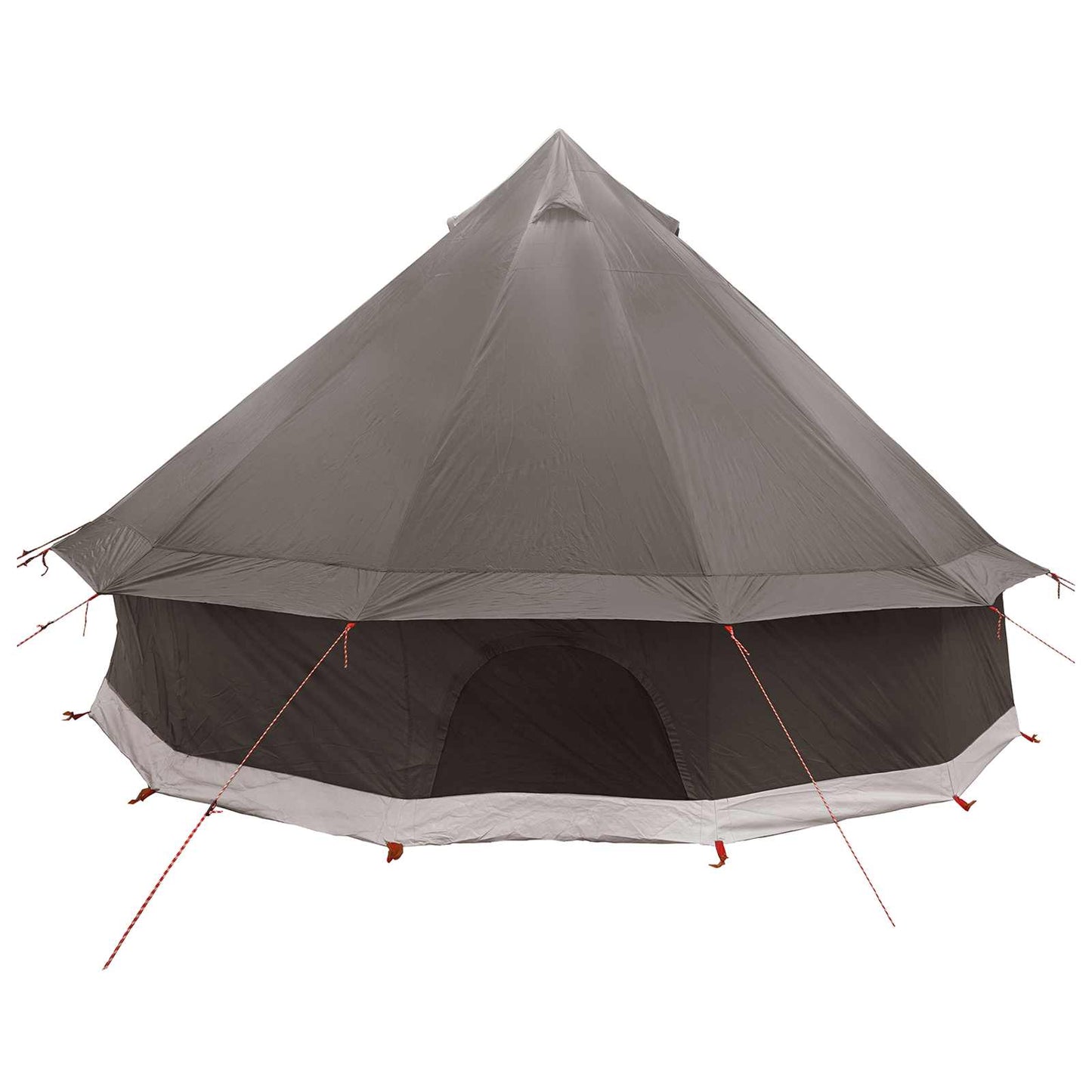 Tipi telt med tak Brun grå 300 x 300 x 200 cm Polyester og stål