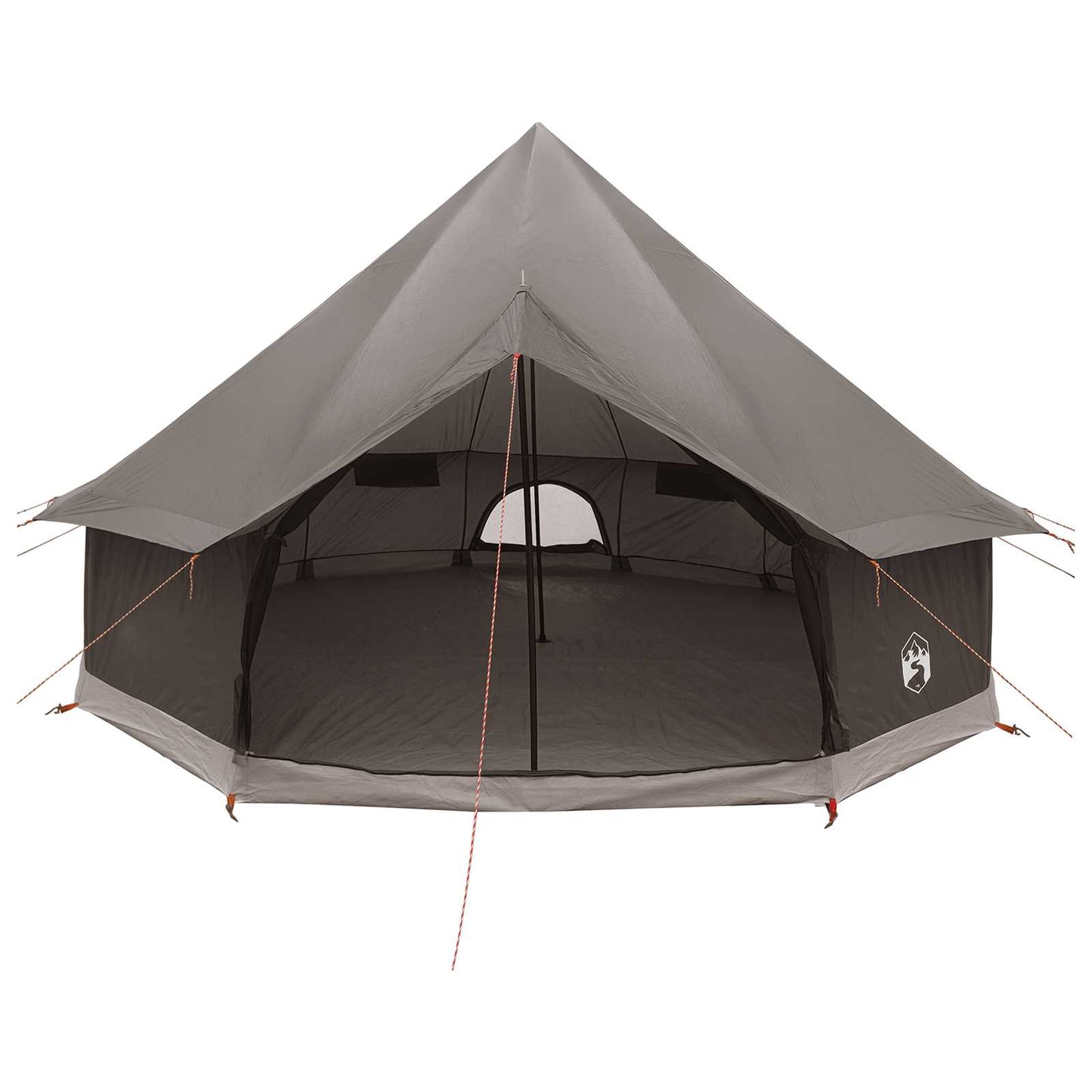 Tipi telt med tak Brun grå 300 x 300 x 200 cm Polyester og stål