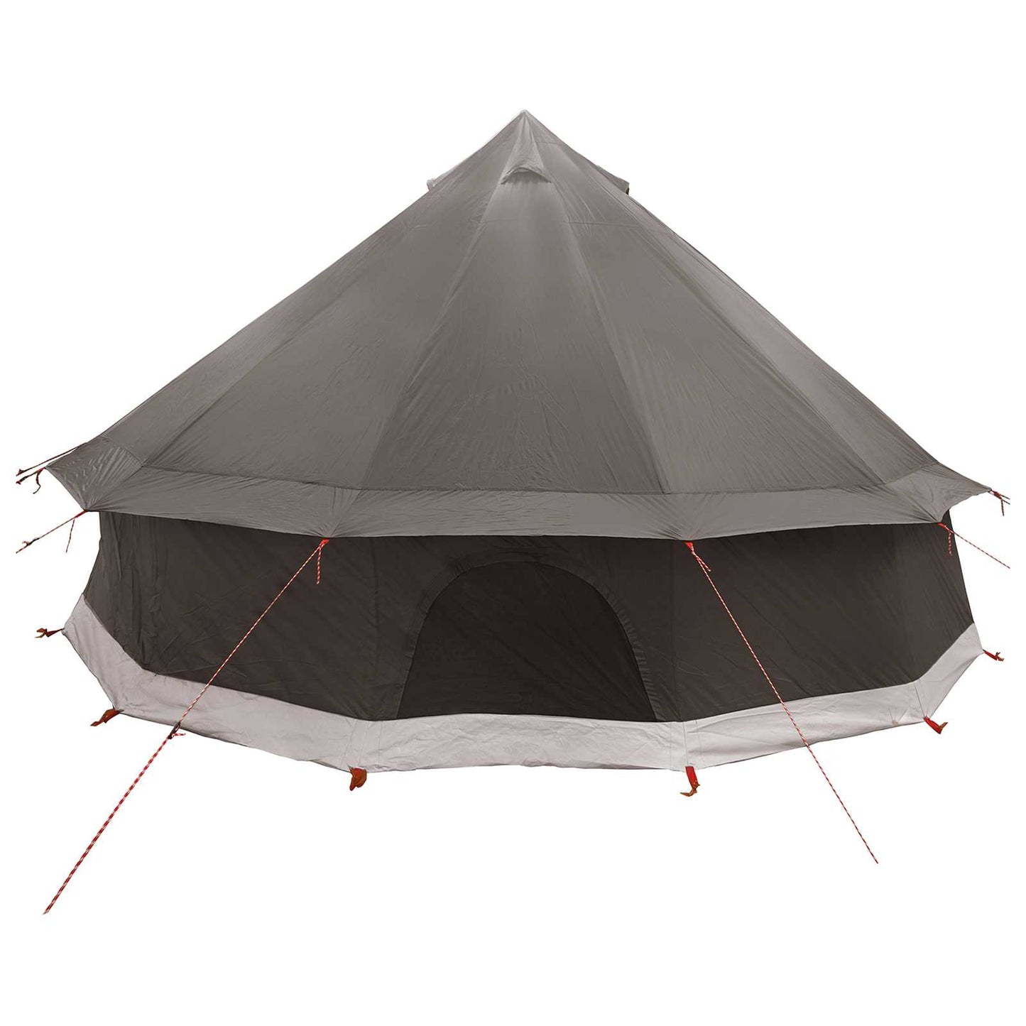Tipi telt med tak Brun grå 400 x 400 x 250 cm Polyester og stål