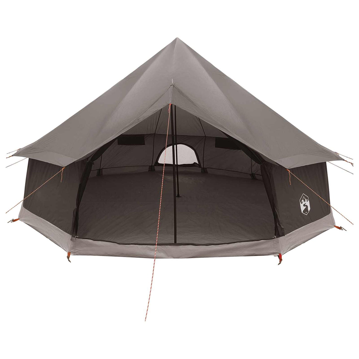 Tipi telt med tak Brun grå 400 x 400 x 250 cm Polyester og stål