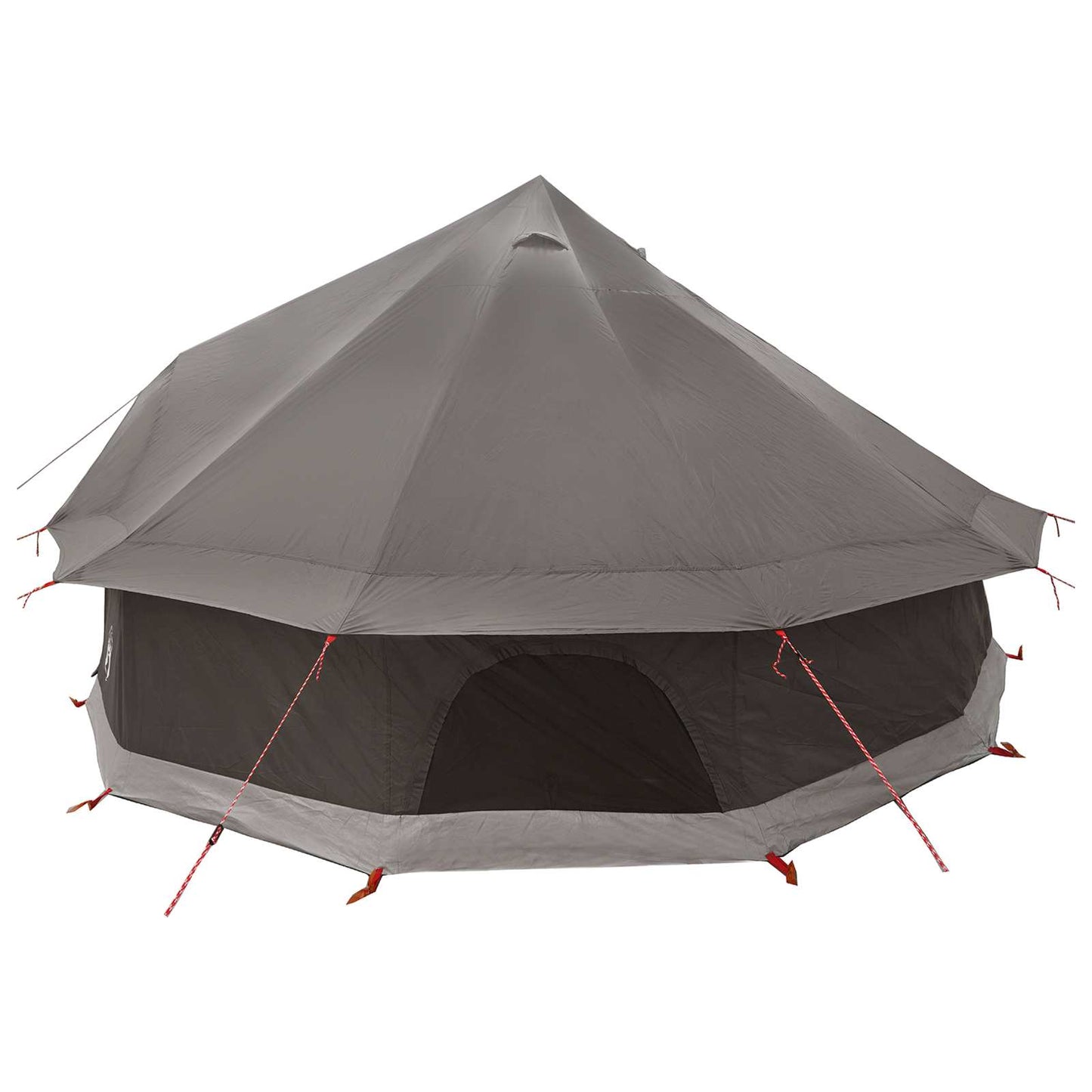 Tipi telt med tak Brun grå 400 x 400 x 250 cm Polyester og stål