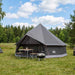 Tipi telt med tak Brun grå 600 x 600 x 350 cm Polyester og stål