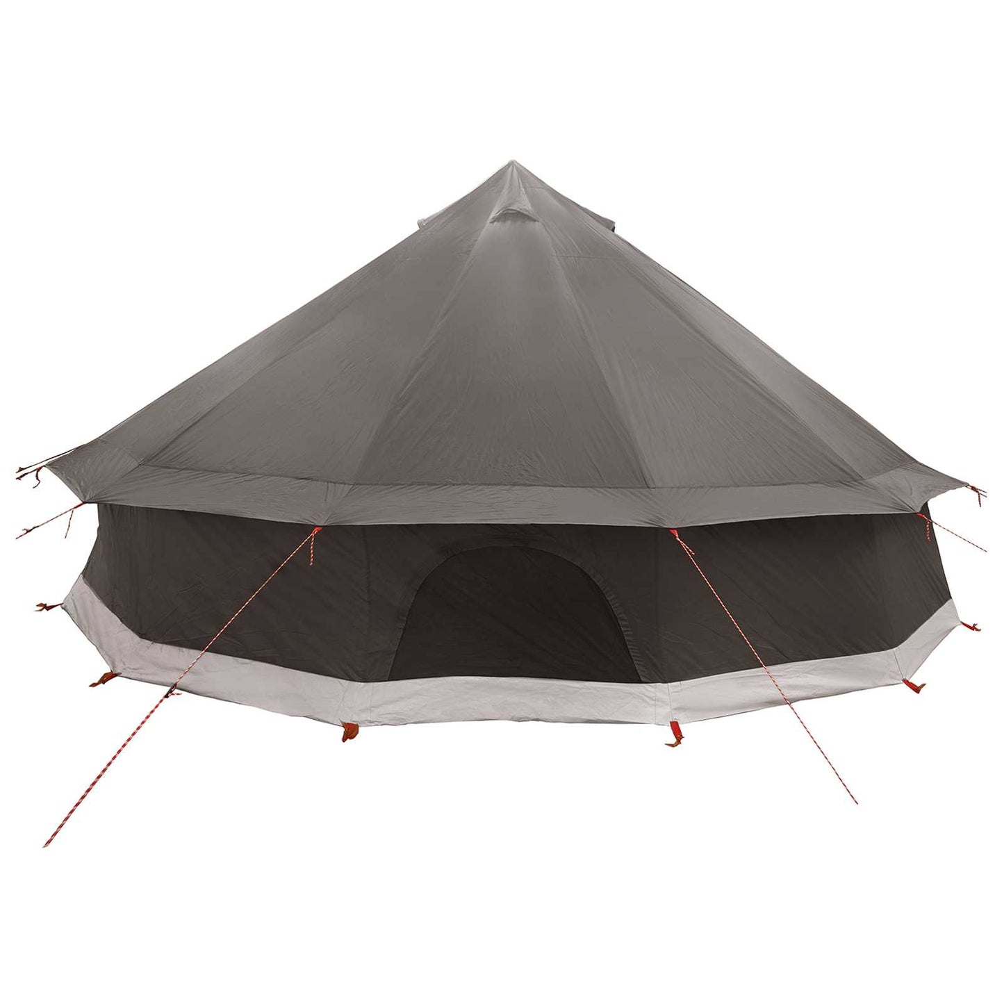Tipi telt med tak Brun grå 600 x 600 x 350 cm Polyester og stål