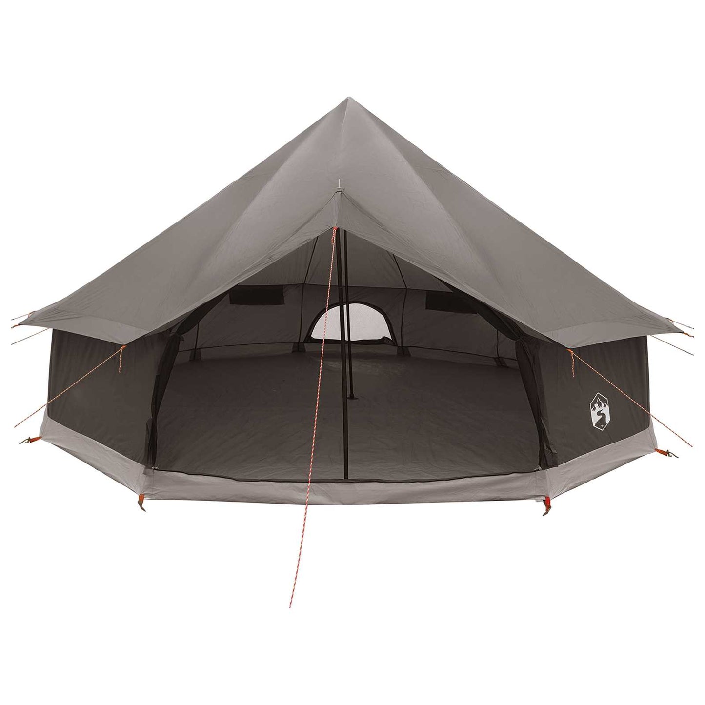 Tipi telt med tak Brun grå 600 x 600 x 350 cm Polyester og stål