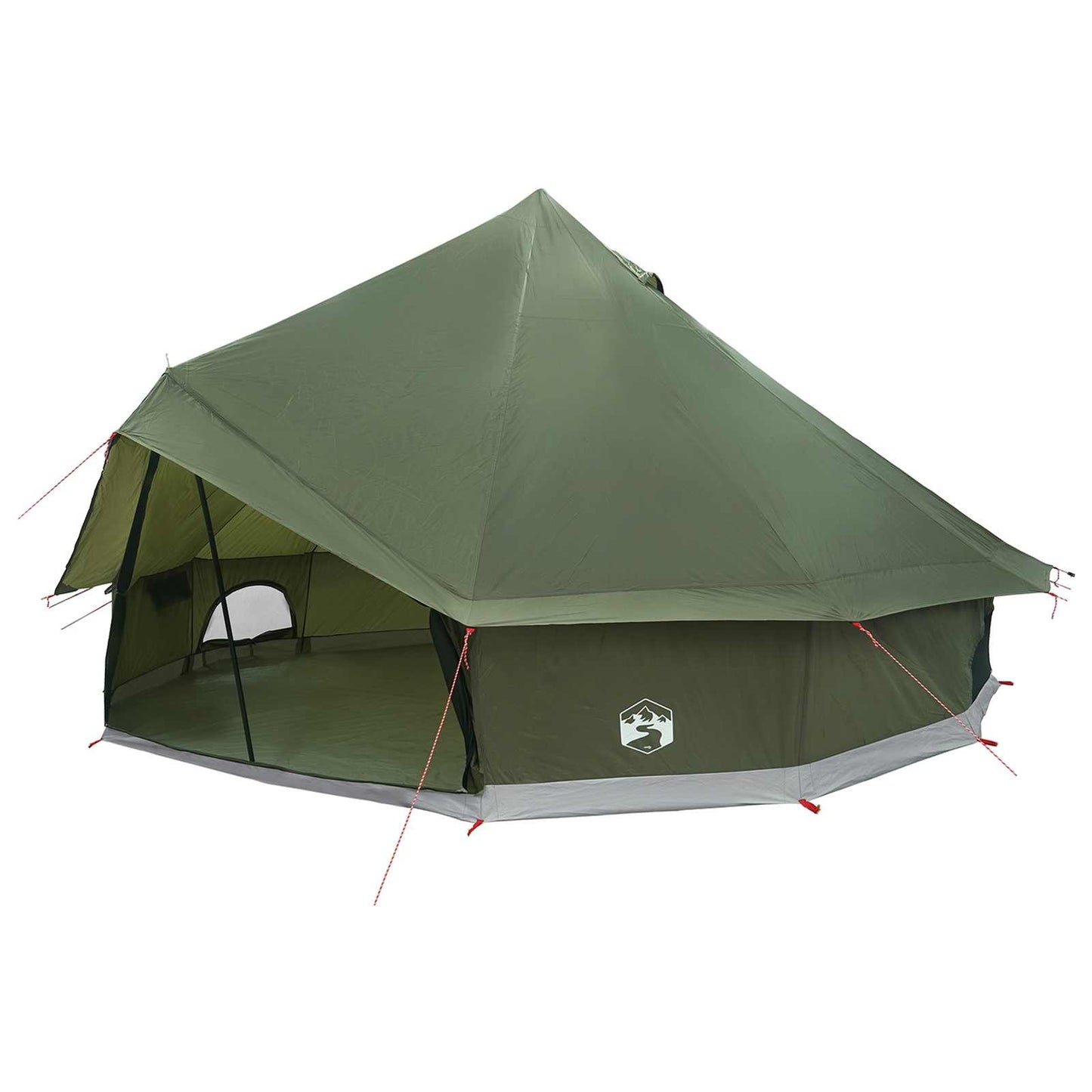 Tipi telt Olivengrønn 500 x 500 x 300 cm Polyester og stål