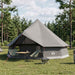 Tipi telt med tak Brun grå 500 x 500 x 300 cm Polyester og stål
