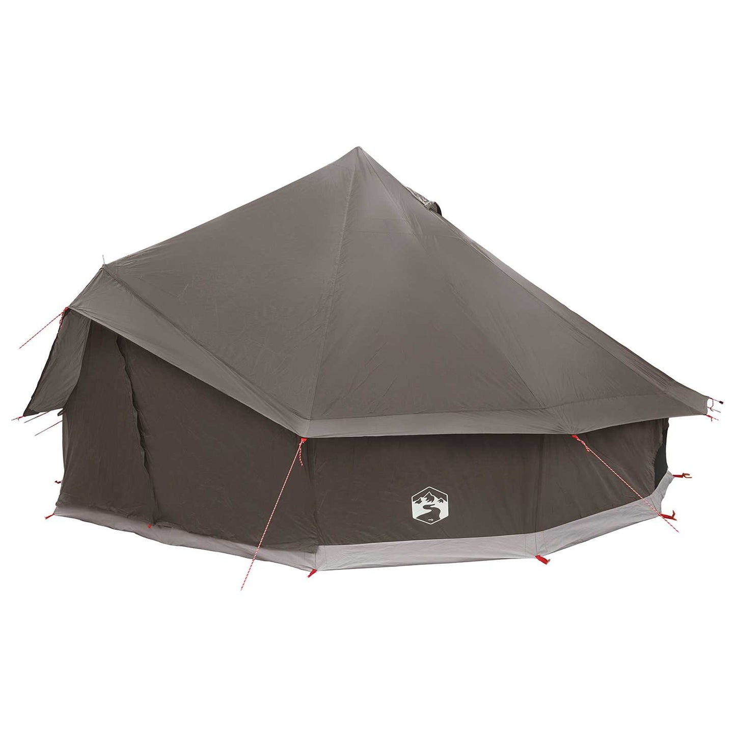 Tipi telt med tak Brun grå 500 x 500 x 300 cm Polyester og stål