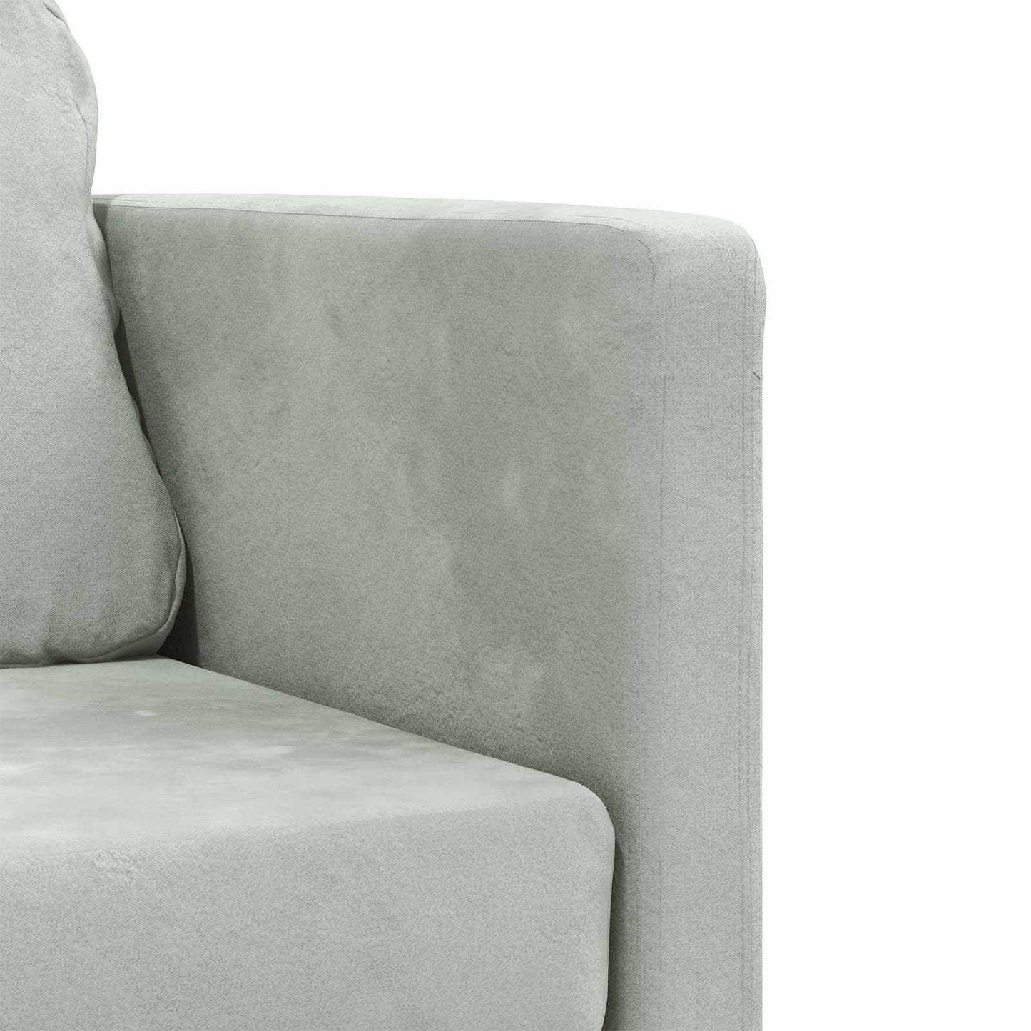 Sammenleggbar Sofa seng Lysegrå 122 x 70 x 60 cm Fløyel