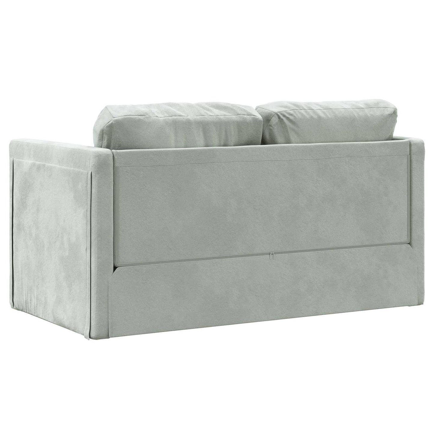 Sammenleggbar Sofa seng Lysegrå 122 x 70 x 60 cm Fløyel