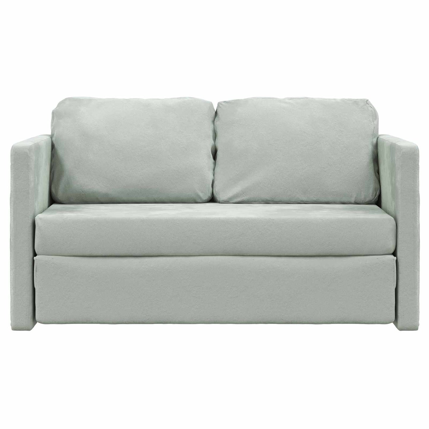 Sammenleggbar Sofa seng Lysegrå 122 x 70 x 60 cm Fløyel