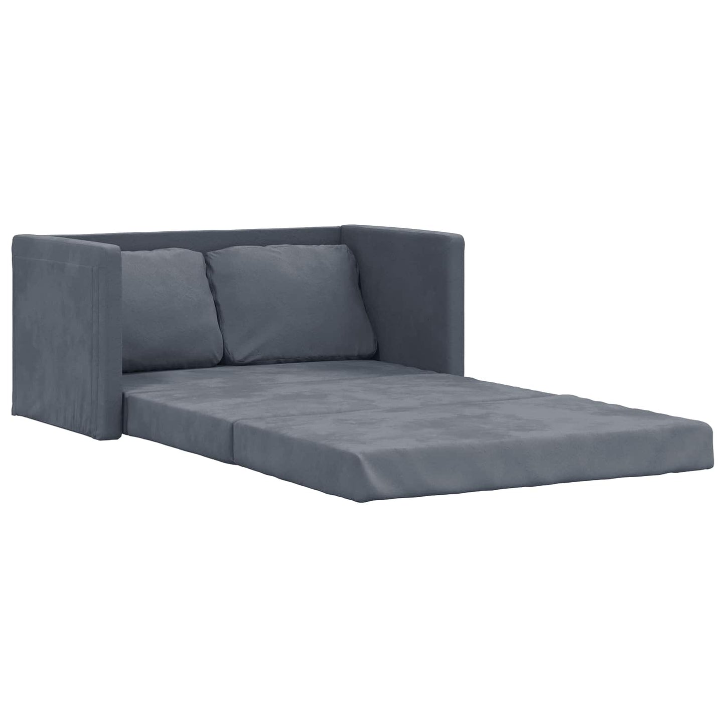 Sammenleggbar Sofa seng Mørkegrå 122 x 70 x 60 cm Fløyel