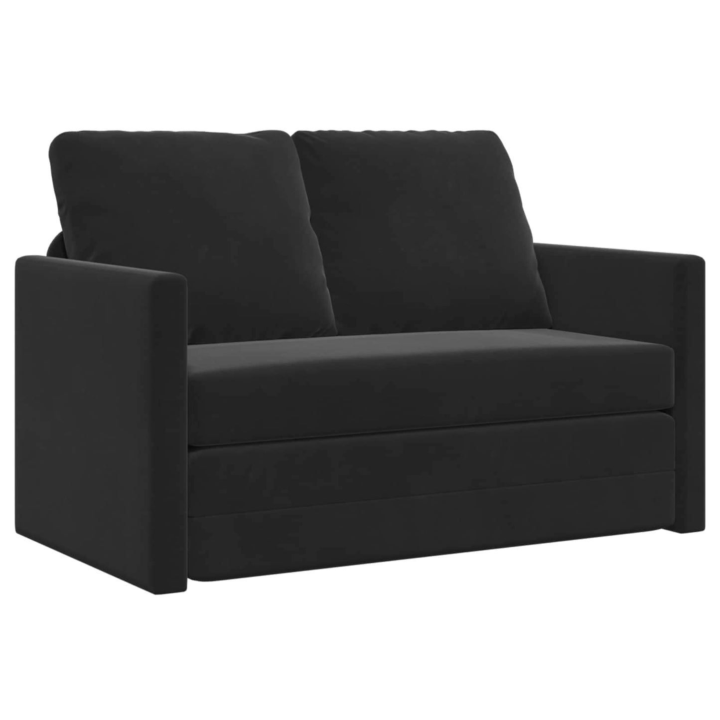 Sammenleggbar Sofa seng Svart 122 x 70 x 60 cm Fløyel