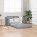 Sammenleggbar Sofa seng Lysegrå 112 x 60 x 55 cm stoff vidaXL