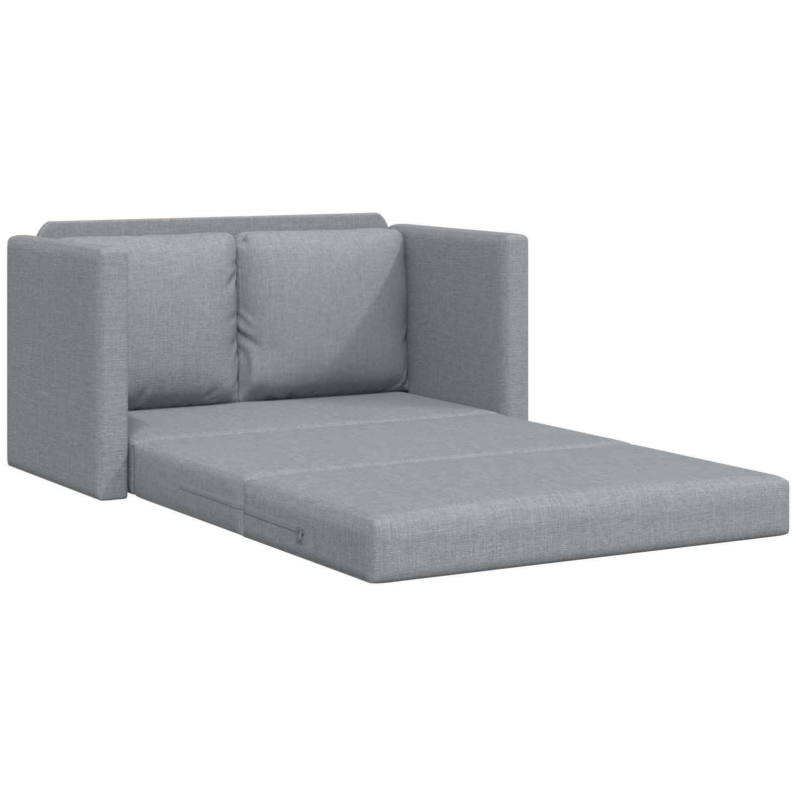 Sammenleggbar Sofa seng Lysegrå 112 x 60 x 55 cm stoff vidaXL