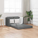 Sammenleggbar Sofa seng Mørkegrå 112 x 60 x 55 cm stoff vidaXL