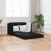 Sammenleggbar Sofa seng Svart 112 x 60 x 55 cm stoff vidaXL