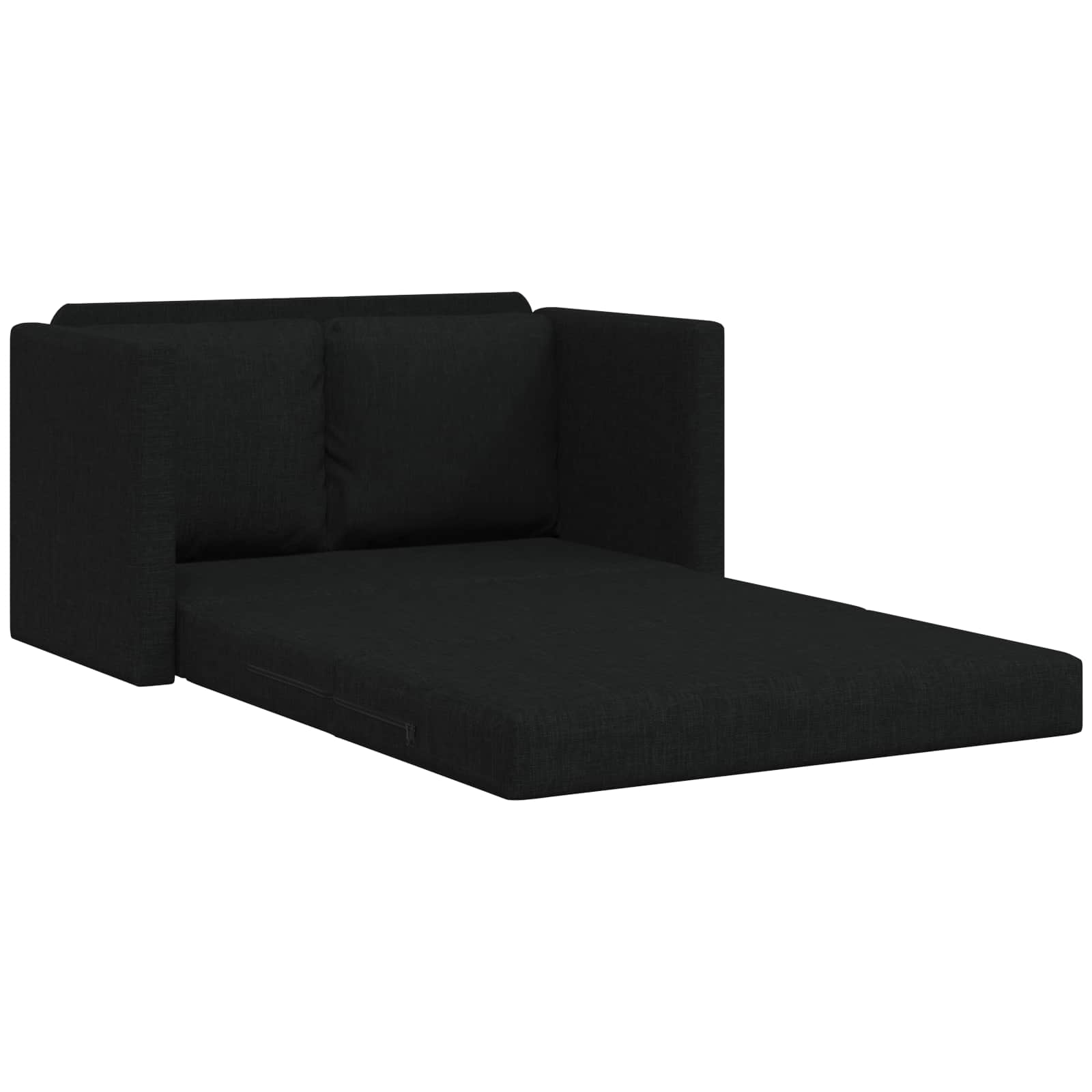 Sammenleggbar Sofa seng Svart 112 x 60 x 55 cm stoff vidaXL