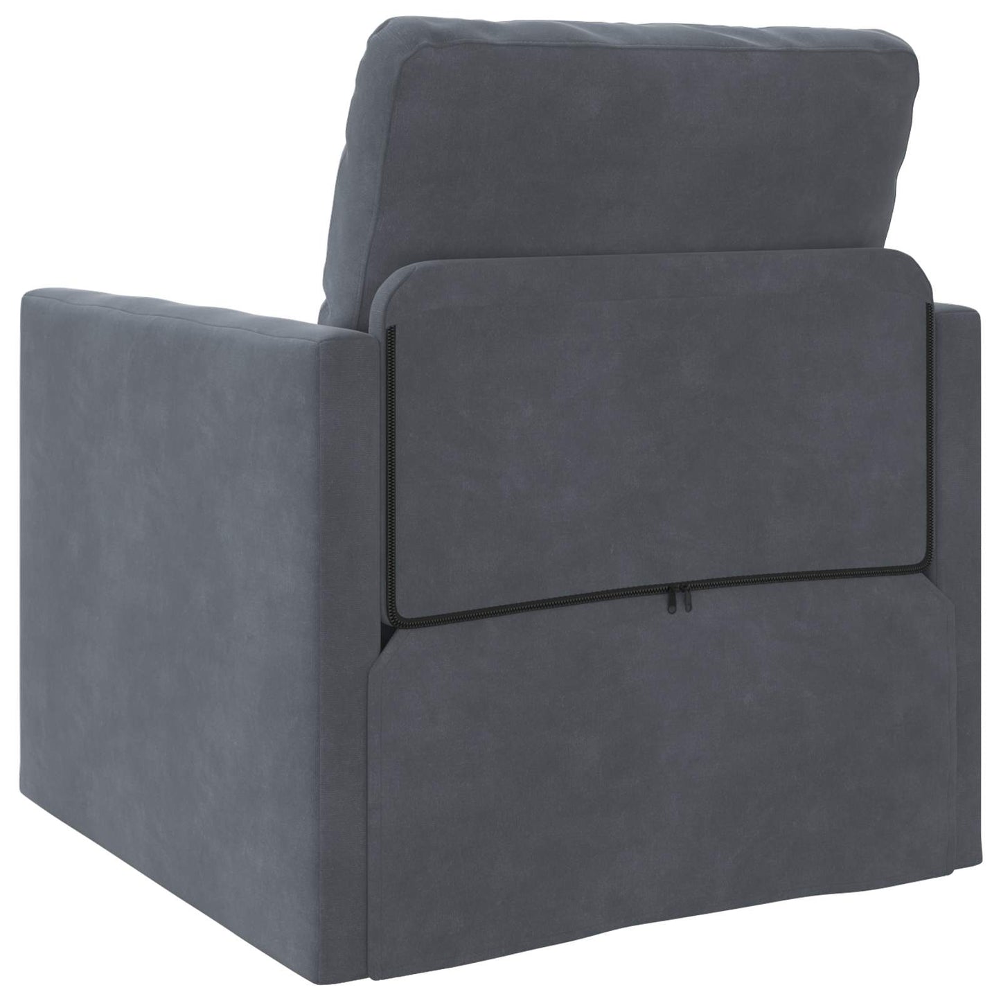 Sammenleggbar Sofa seng Mørkegrå 74 x 77 x 81 cm Fløyel