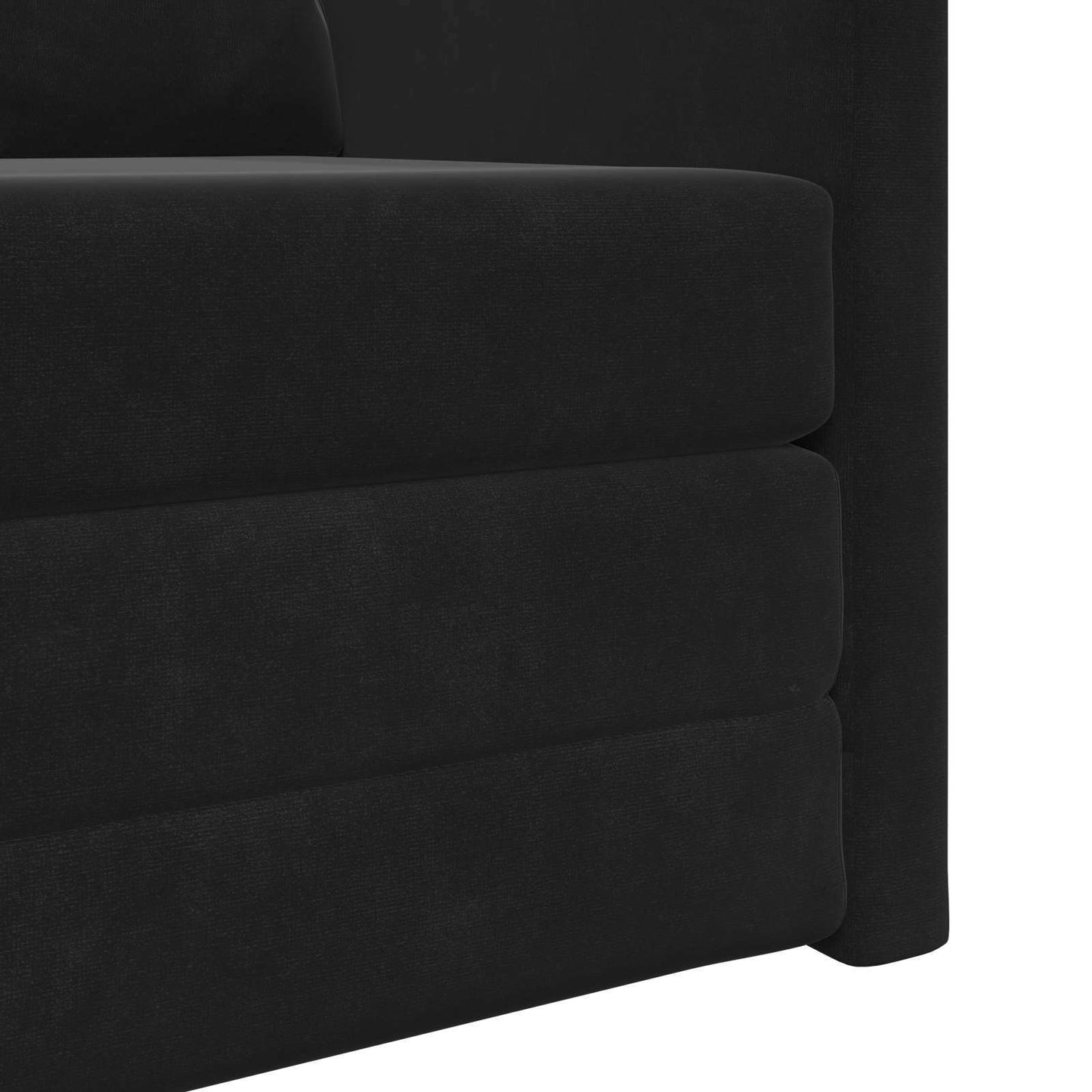 Sammenleggbar Sofa seng Svart 74 x 77 x 81 cm Fløyel