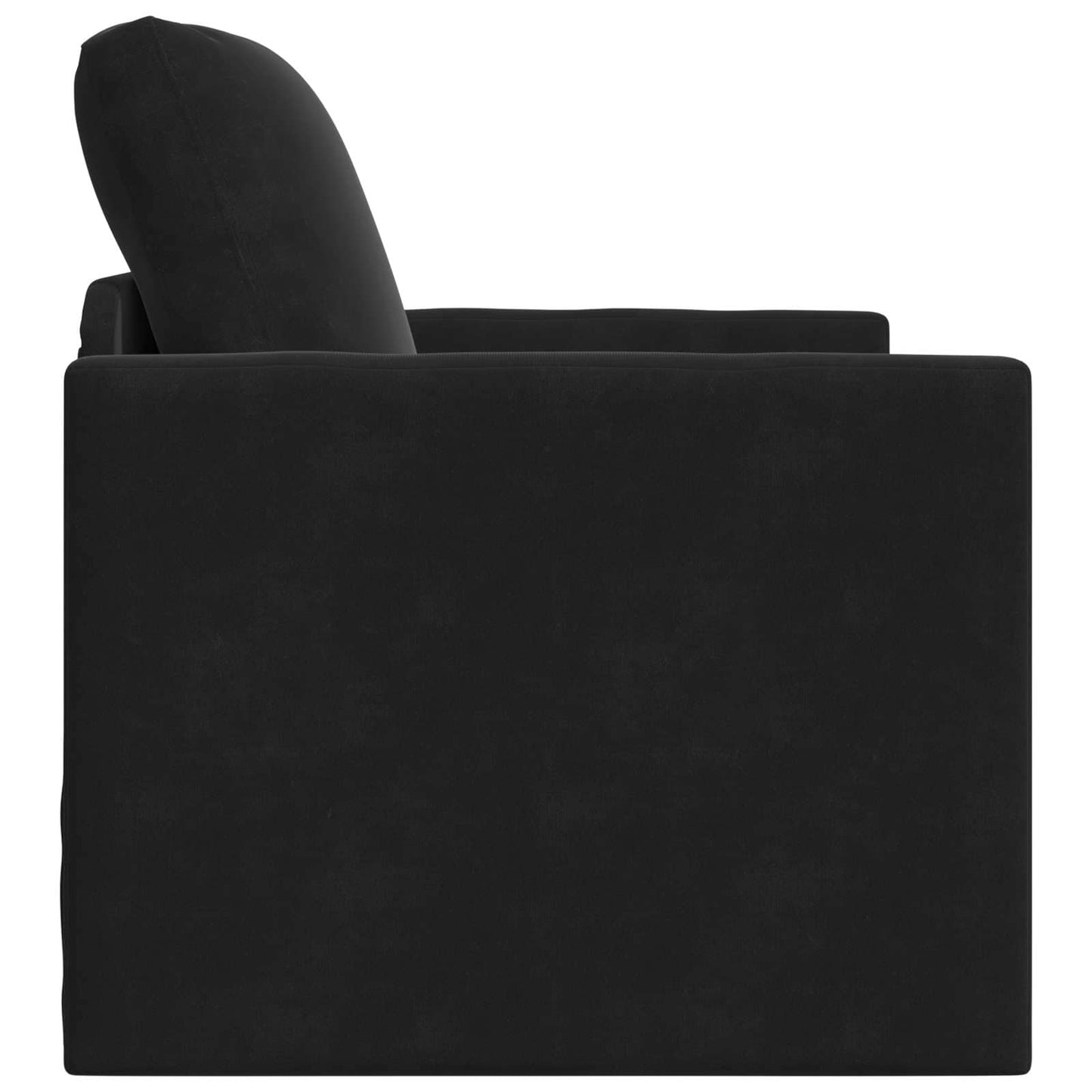 Sammenleggbar Sofa seng Svart 74 x 77 x 81 cm Fløyel