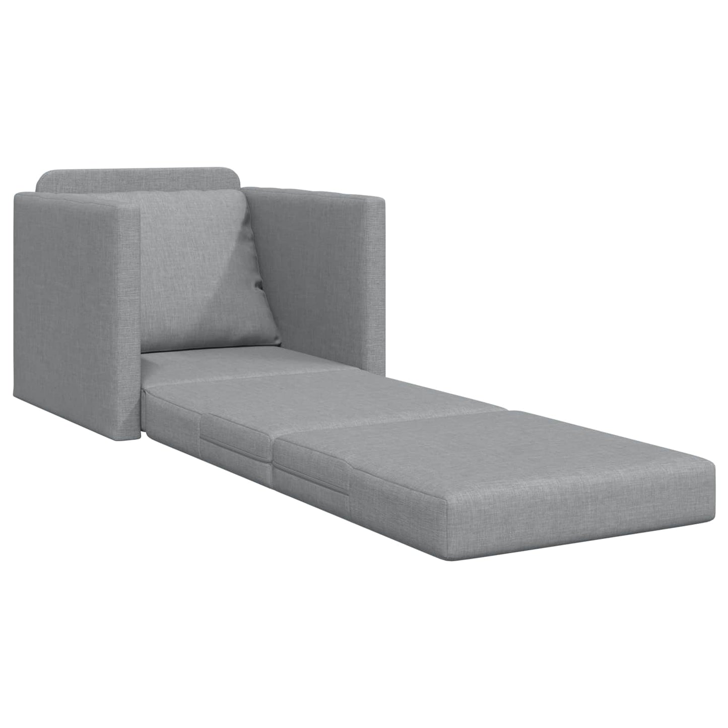 Sammenleggbar Sofa seng Lysegrå 74 x 77 x 81 cm stoff