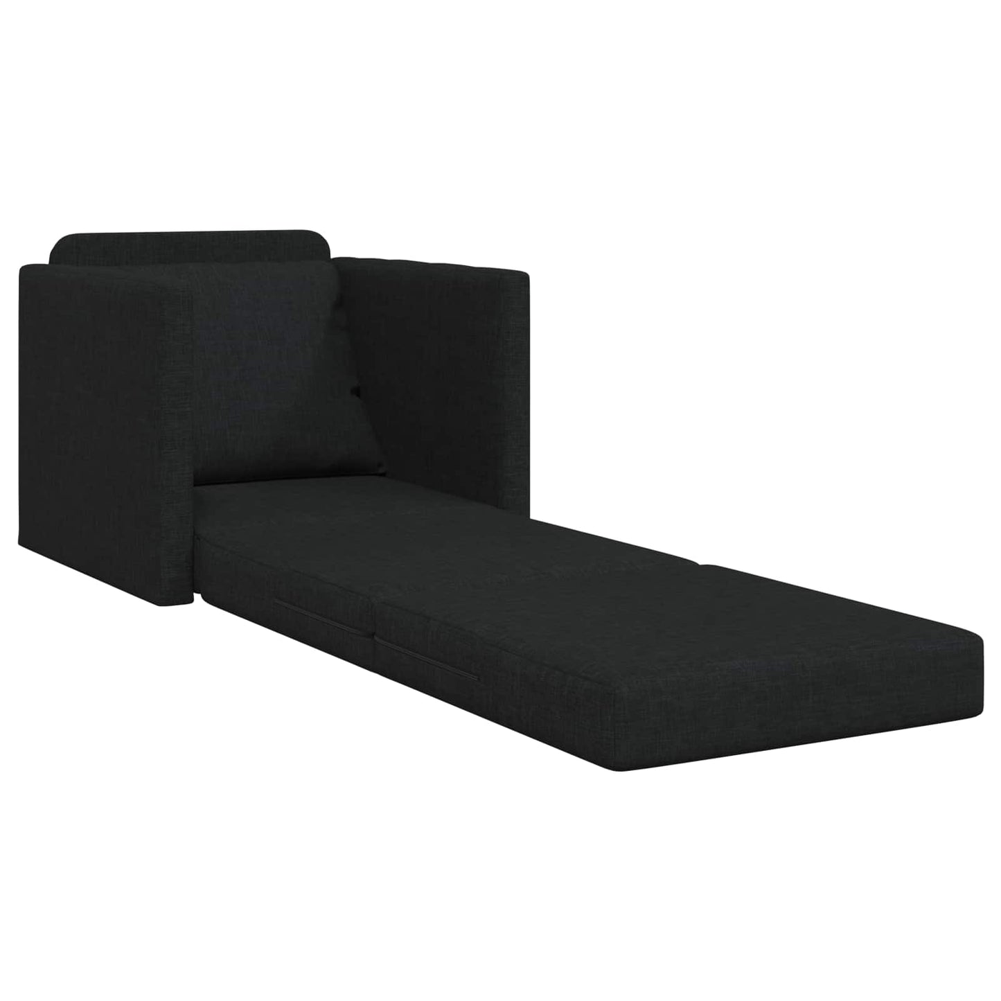 Sammenleggbar Sofa seng Svart 74 x 77 x 81 cm stoff