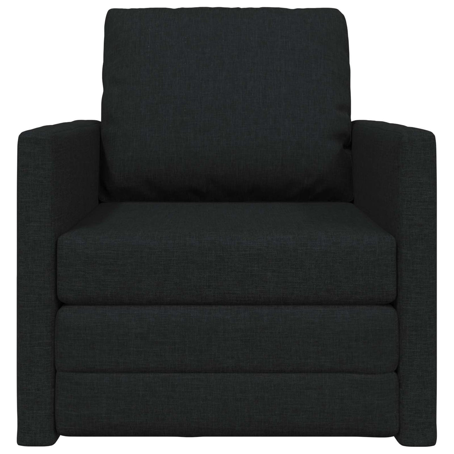 Sammenleggbar Sofa seng Svart 74 x 77 x 81 cm stoff