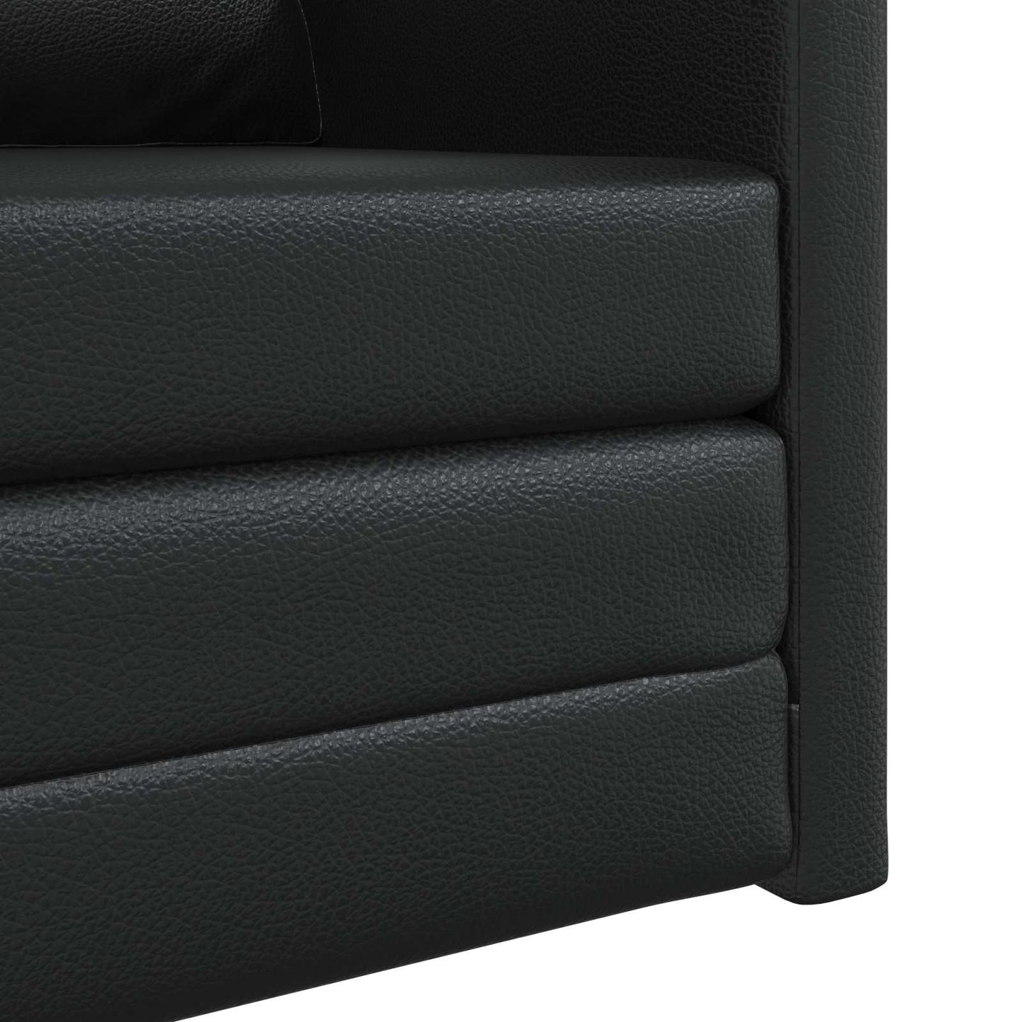 Sammenleggbar Sofa seng Svart 74 x 77 x 81 cm Kunstlær