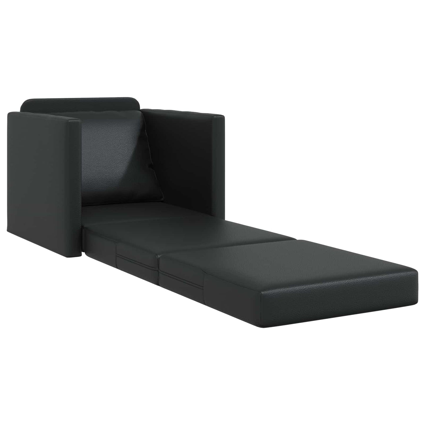 Sammenleggbar Sofa seng Svart 74 x 77 x 81 cm Kunstlær