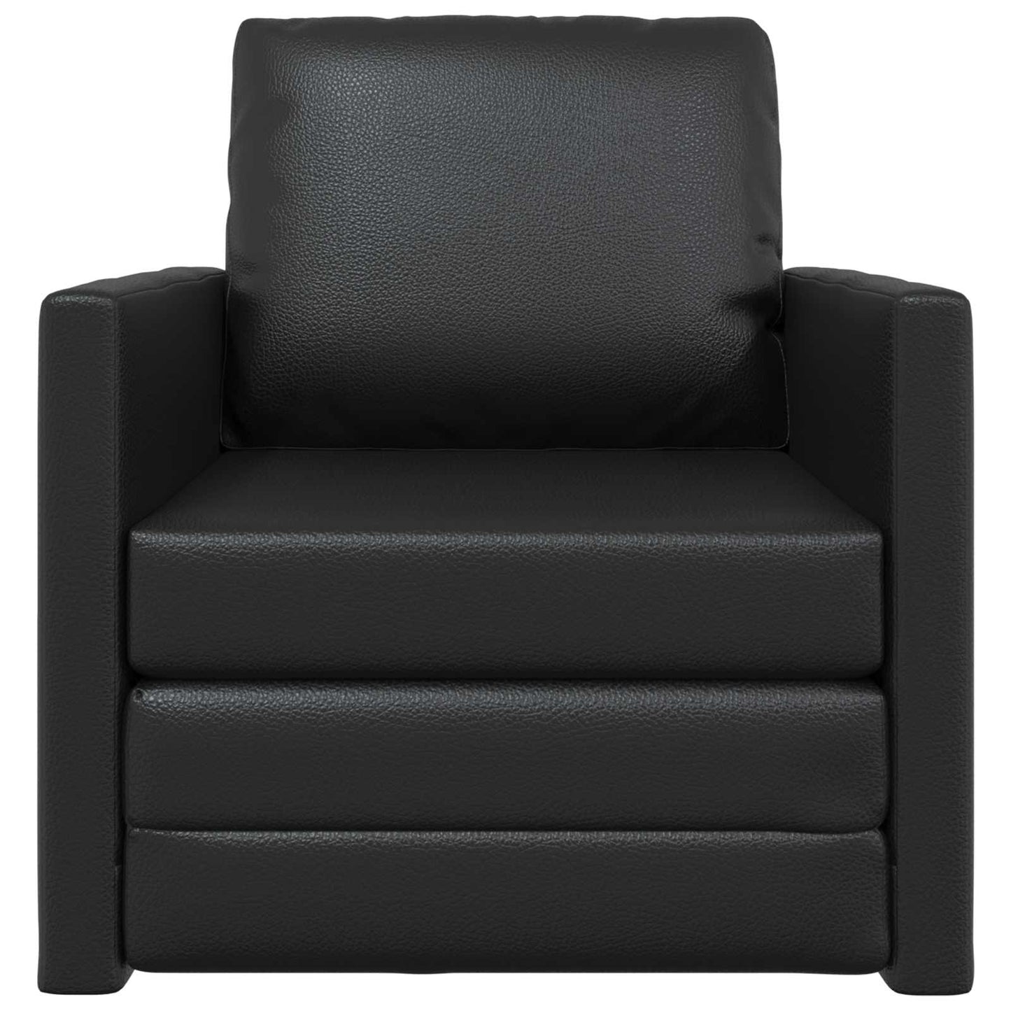 Sammenleggbar Sofa seng Svart 74 x 77 x 81 cm Kunstlær