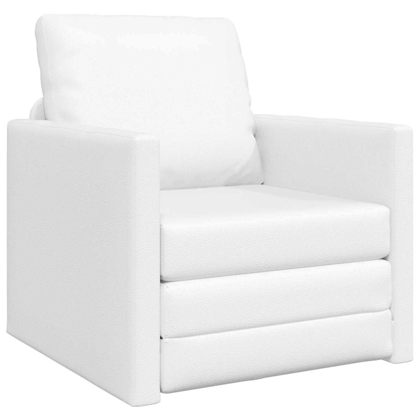 Sammenleggbar Sofa seng Hvit 74 x 77 x 81 cm Kunstlær