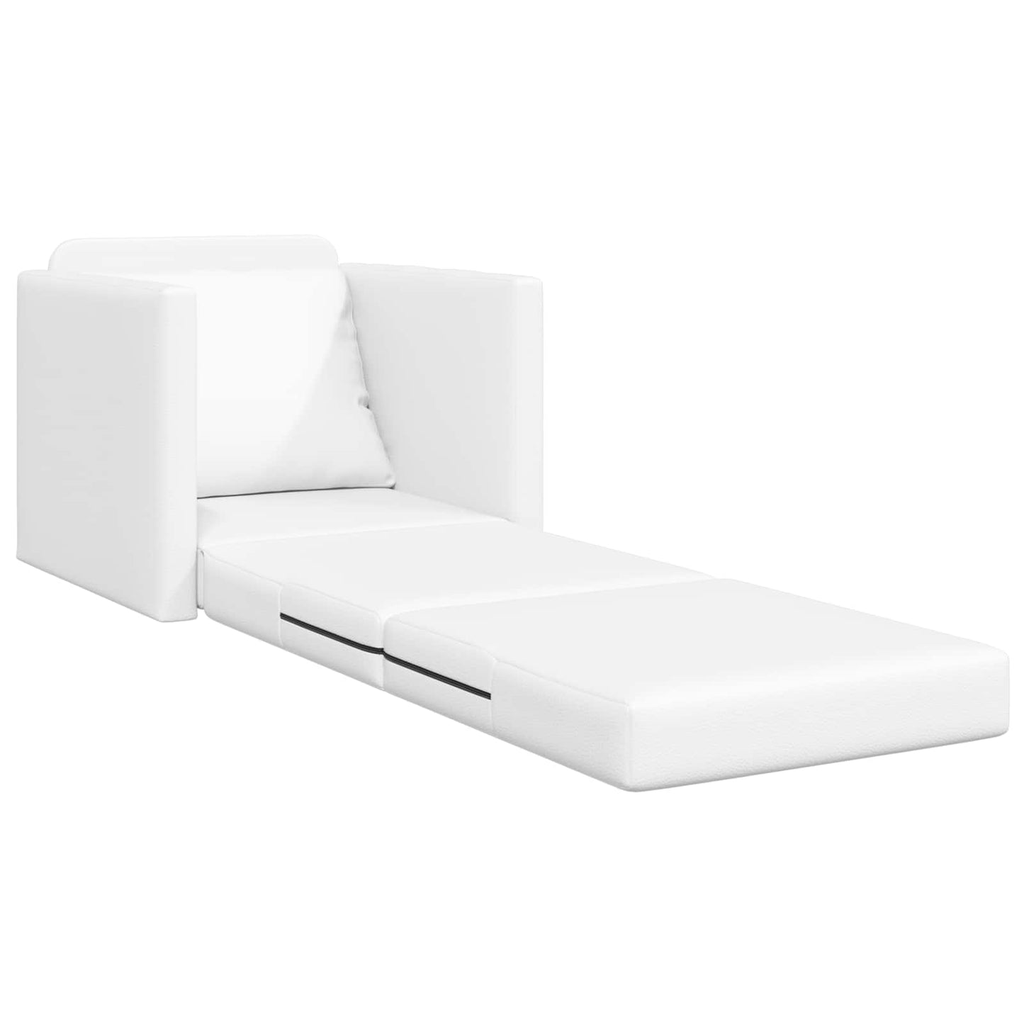 Sammenleggbar Sofa seng Hvit 74 x 77 x 81 cm Kunstlær