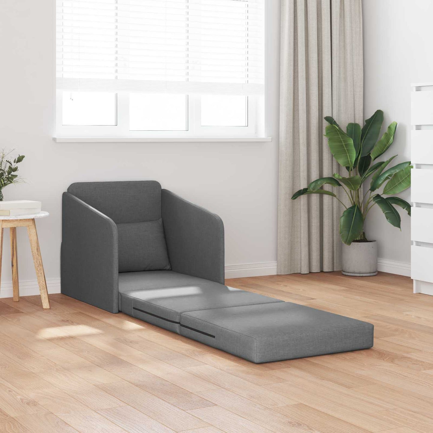 Sammenleggbar Sofa seng Mørkegrå 65 x 80 x 83 cm stoff