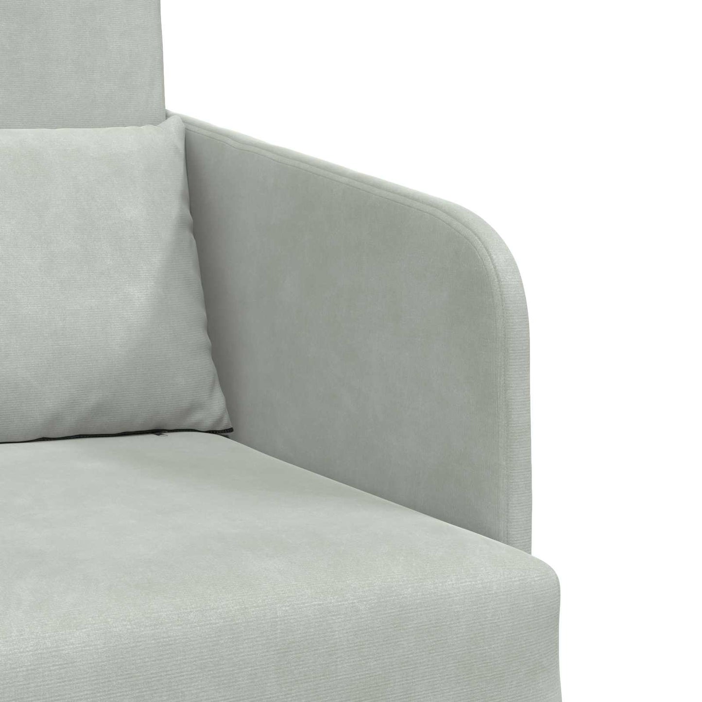 Sammenleggbar Sofa seng Lysegrå 65 x 80 x 83 cm Fløyel