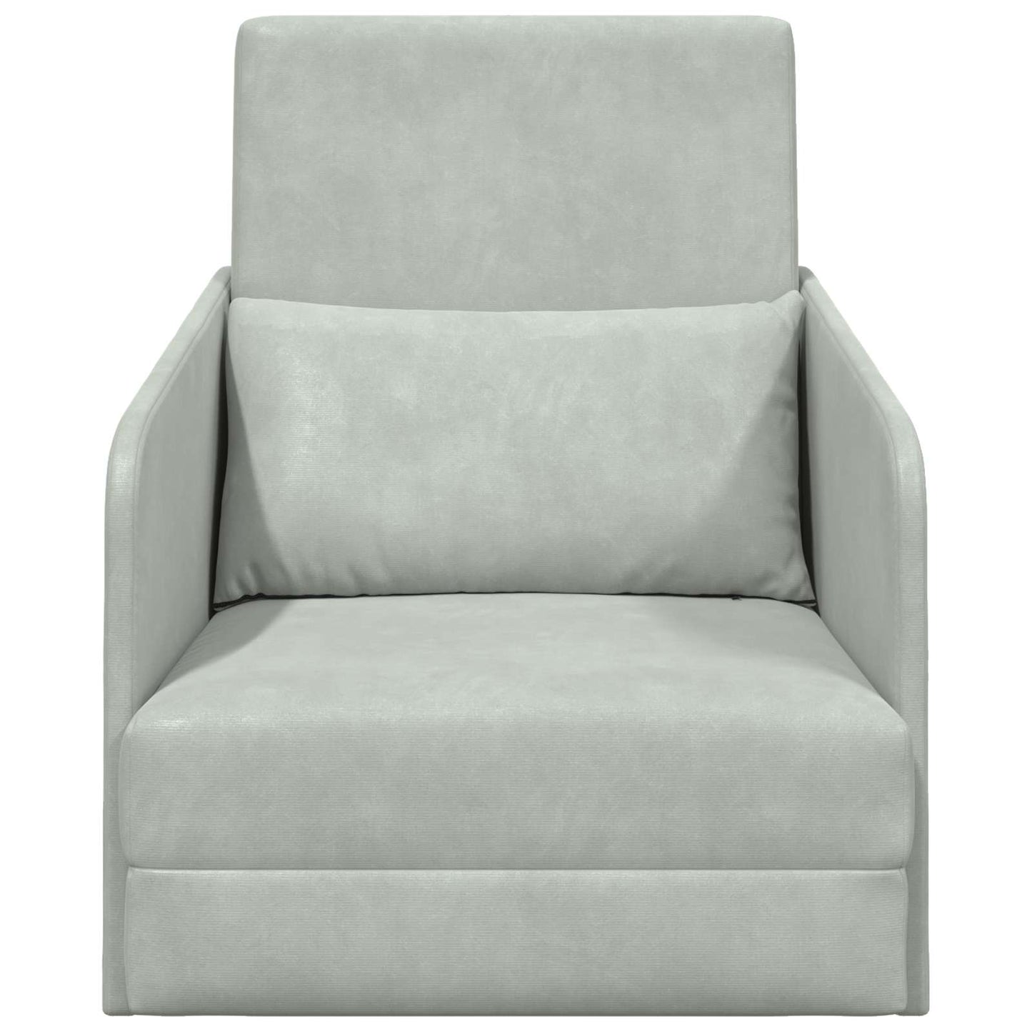 Sammenleggbar Sofa seng Lysegrå 65 x 80 x 83 cm Fløyel