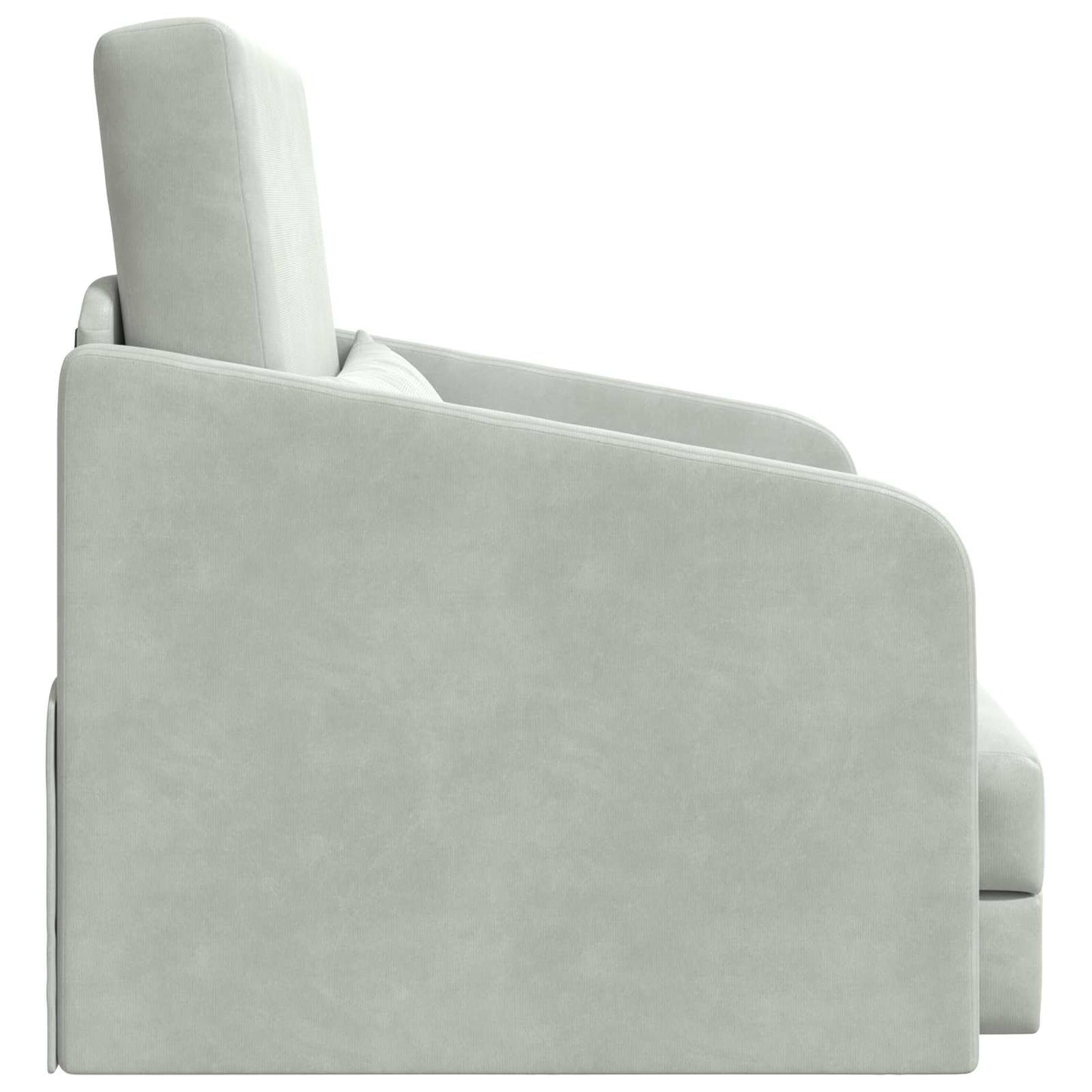Sammenleggbar Sofa seng Lysegrå 65 x 80 x 83 cm Fløyel
