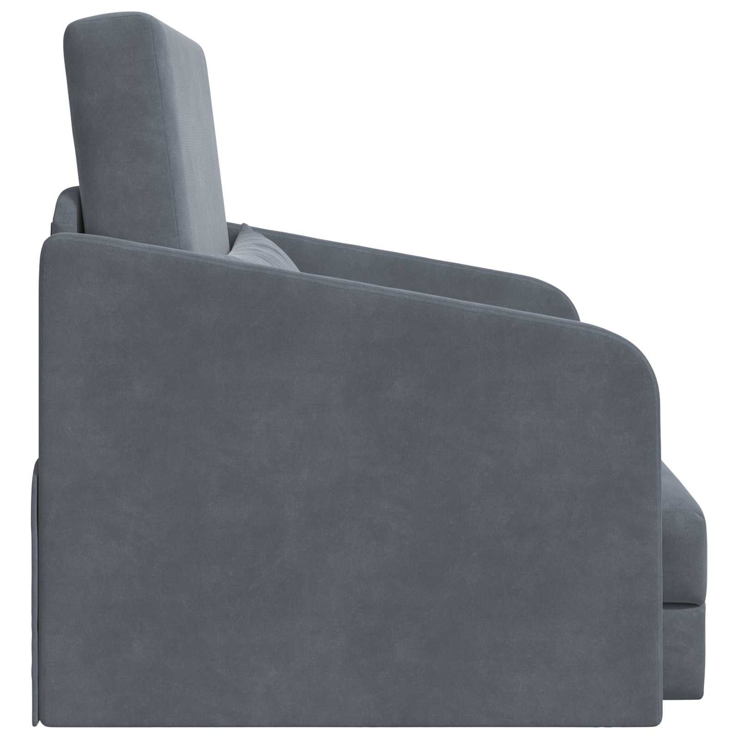 Sammenleggbar Sofa seng Mørkegrå 65 x 80 x 83 cm Fløyel