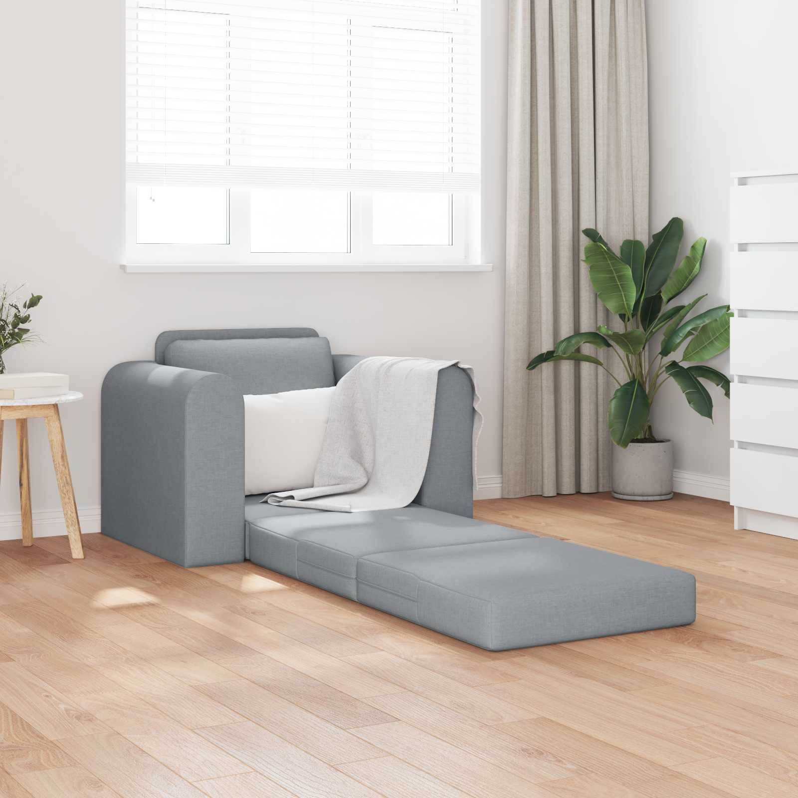 Sammenleggbar Sofa seng Lysegrå 98 x 71 x 83 cm stoff vidaXL
