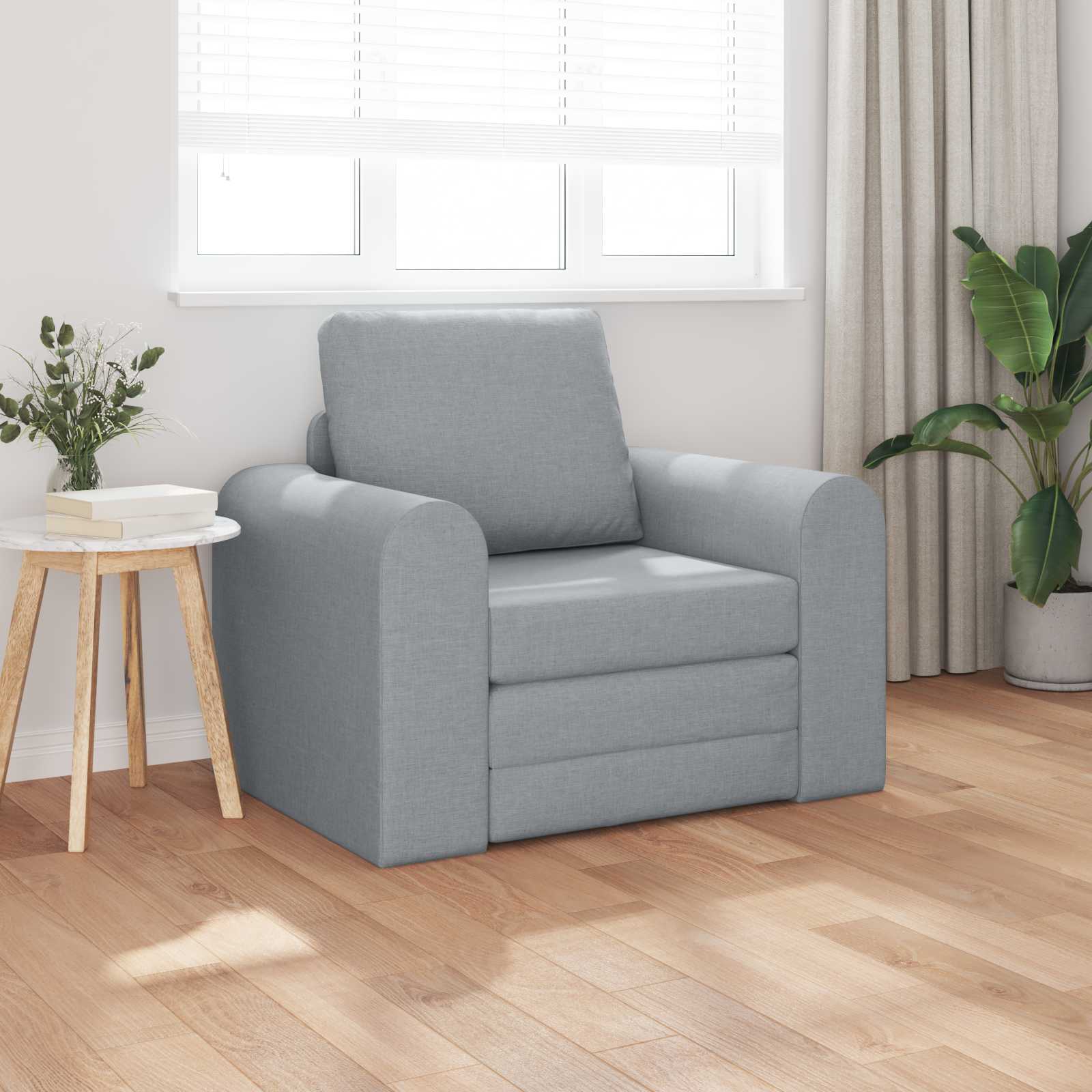 Sammenleggbar Sofa seng Lysegrå 98 x 71 x 83 cm stoff vidaXL
