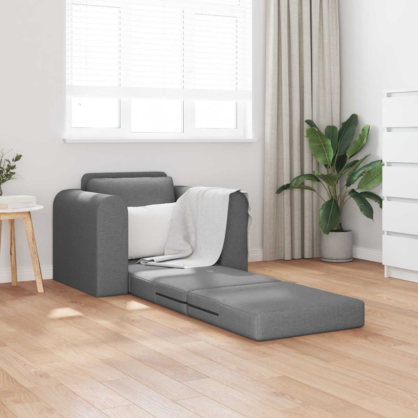 Sammenleggbar Sofa seng Mørkegrå 98 x 71 x 83 cm stoff