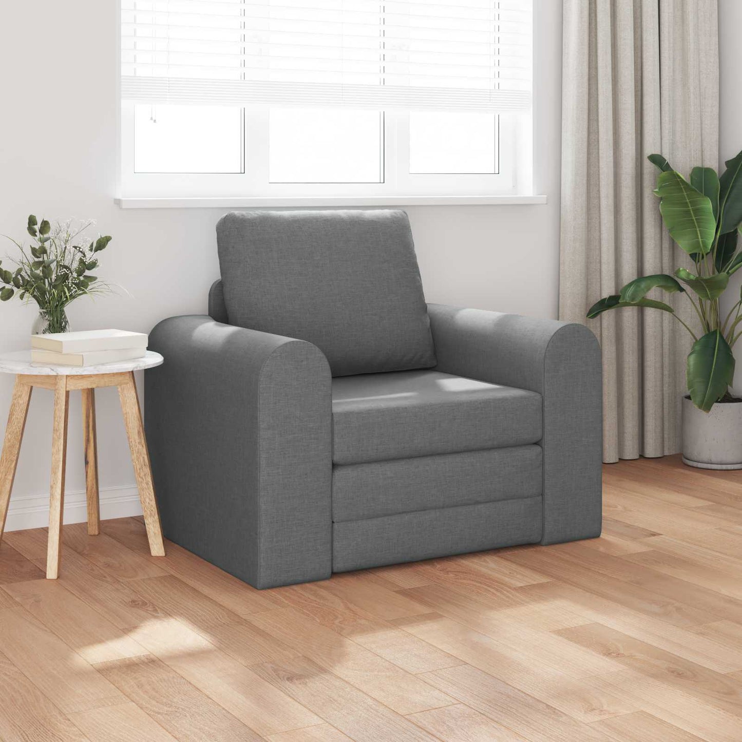 Sammenleggbar Sofa seng Mørkegrå 98 x 71 x 83 cm stoff