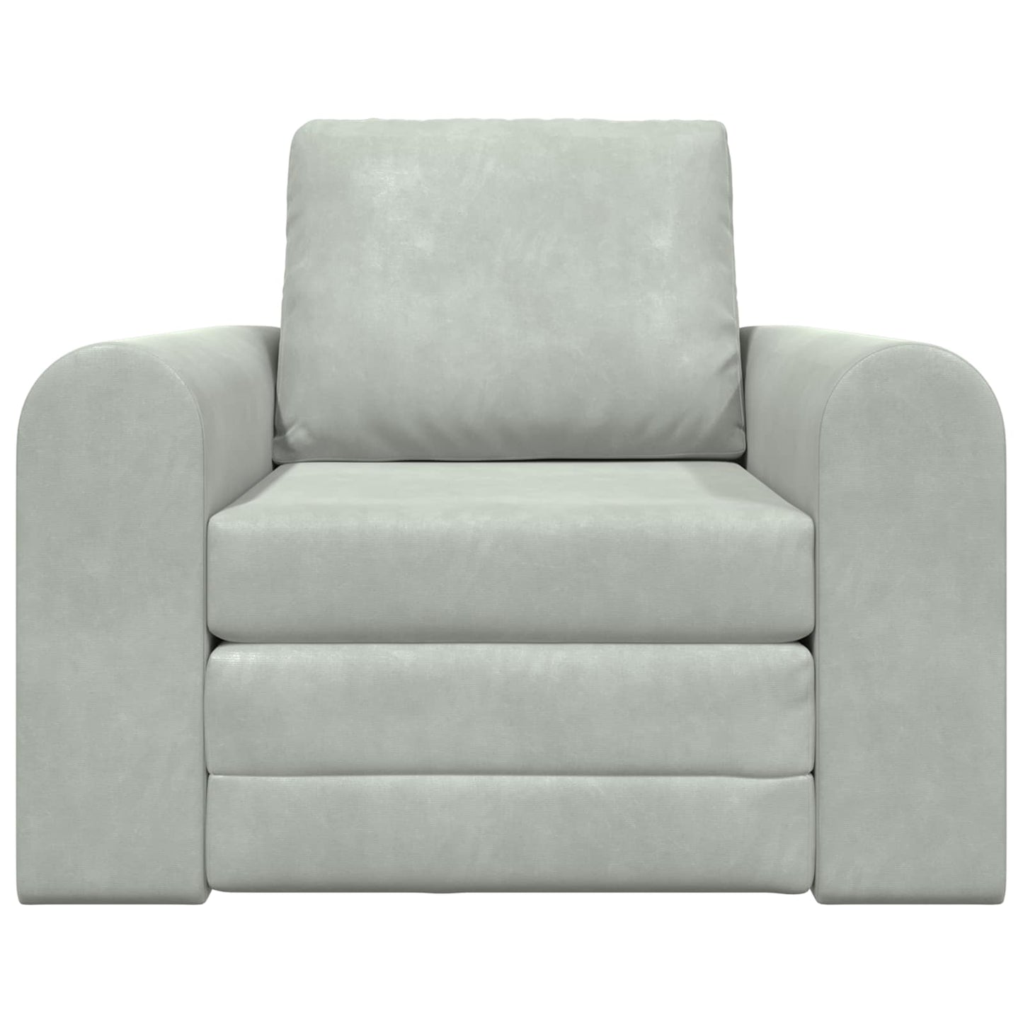 Sammenleggbar Sofa seng Lysegrå 98 x 71 x 83 cm Fløyel