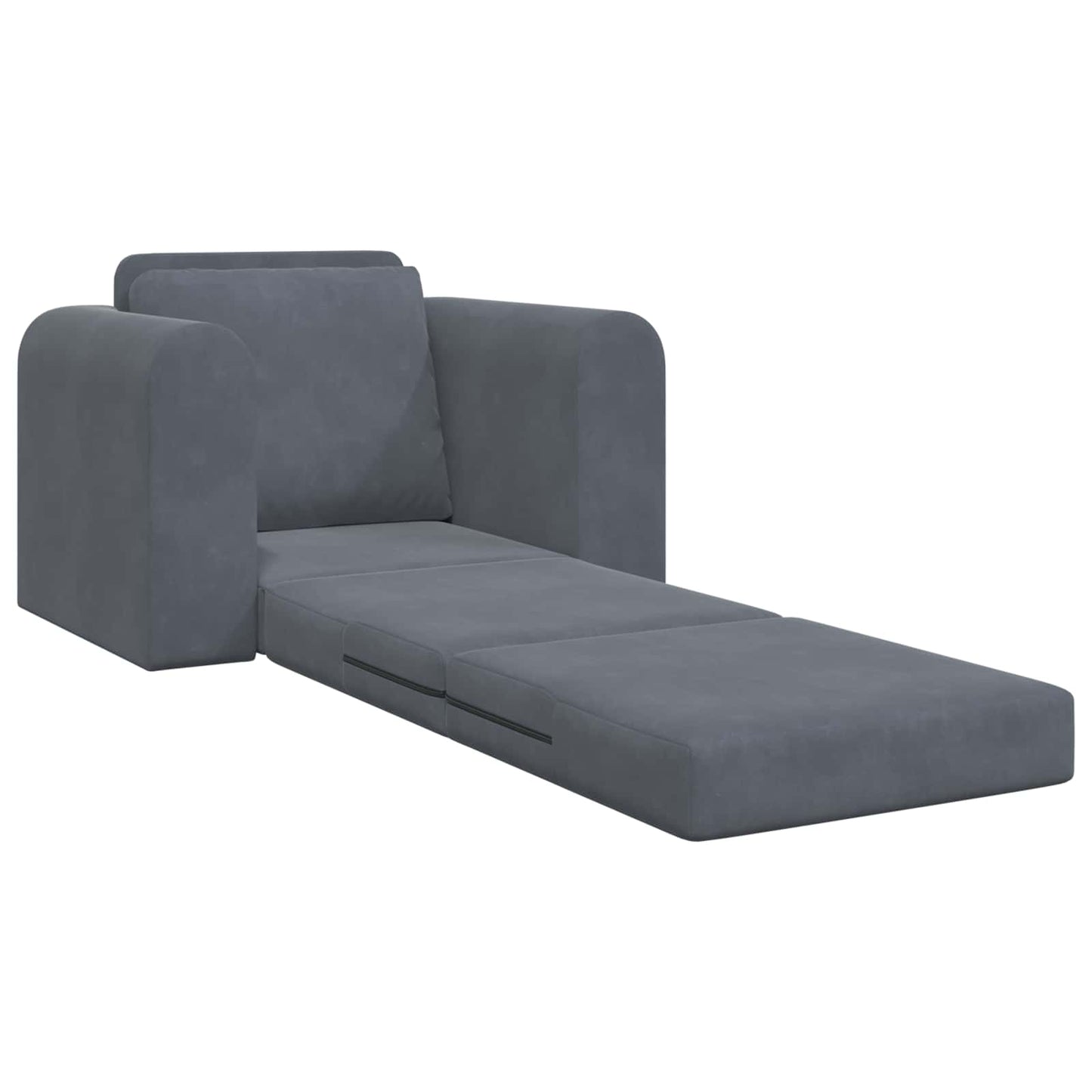 Sammenleggbar Sofa seng Mørkegrå 98 x 71 x 83 cm Fløyel