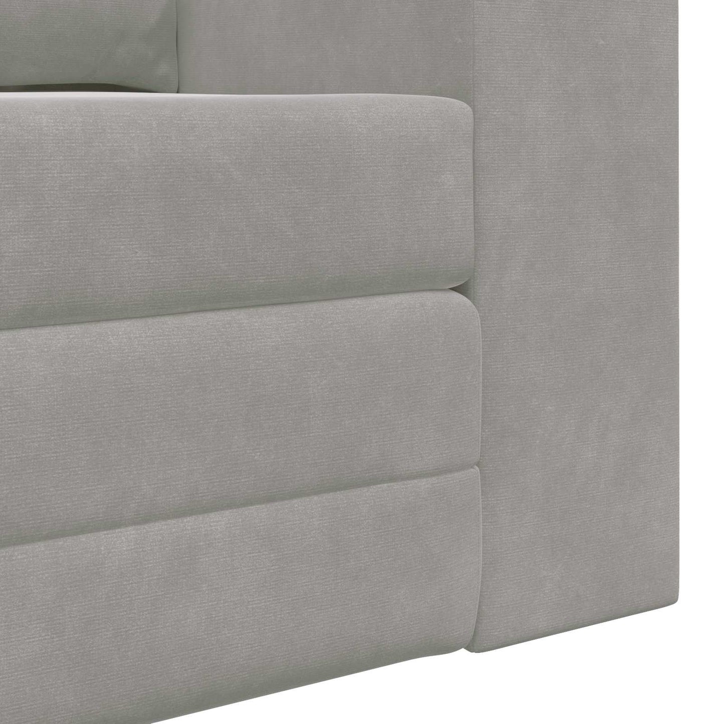 Sammenleggbar Sofa seng Lysegrå 148 x 71 x 83 cm Fløyel
