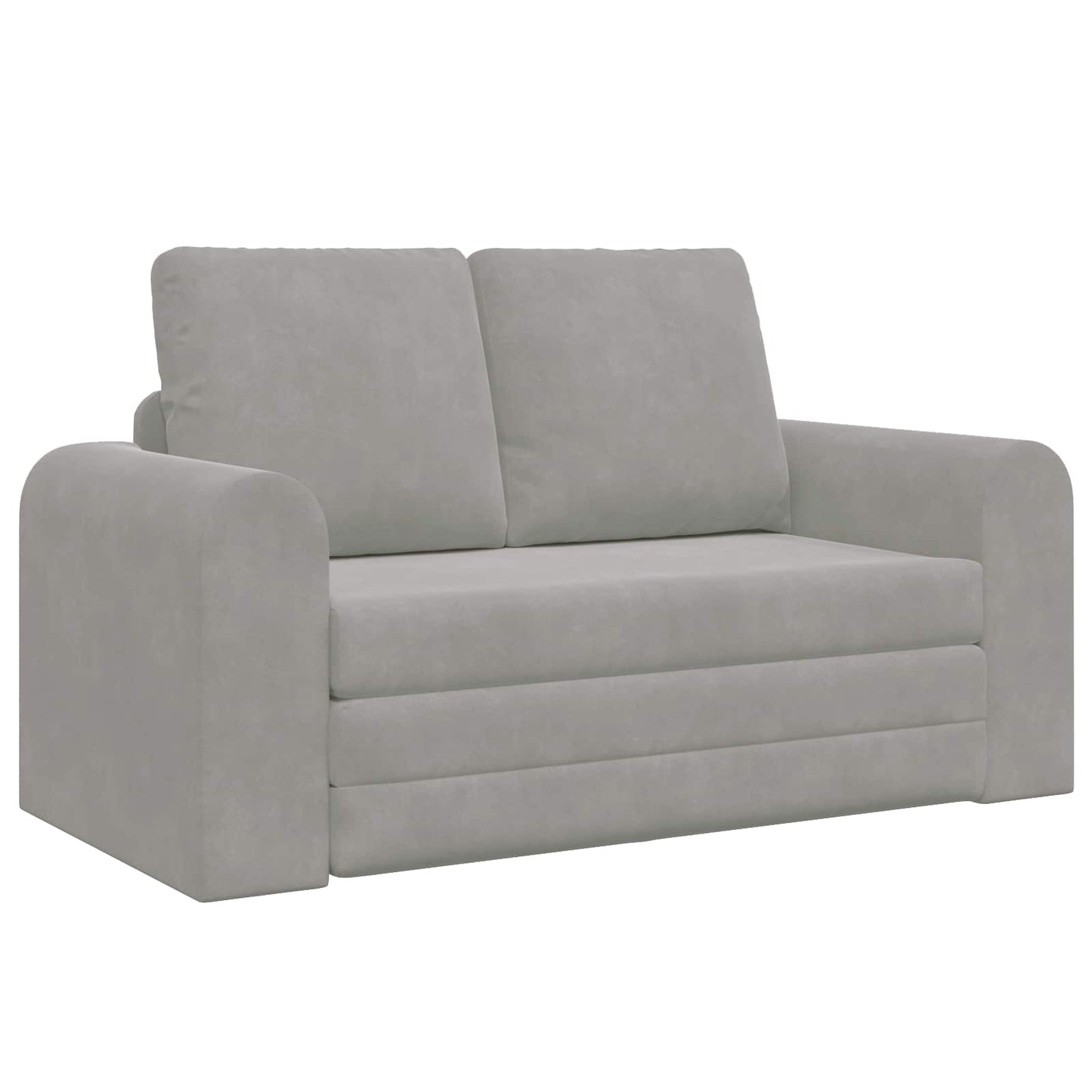 Sammenleggbar Sofa seng Lysegrå 148 x 71 x 83 cm Fløyel