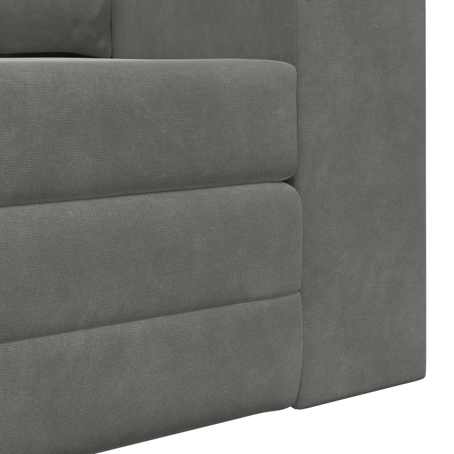 Sammenleggbar Sofa seng Mørkegrå 148 x 71 x 83 cm Fløyel
