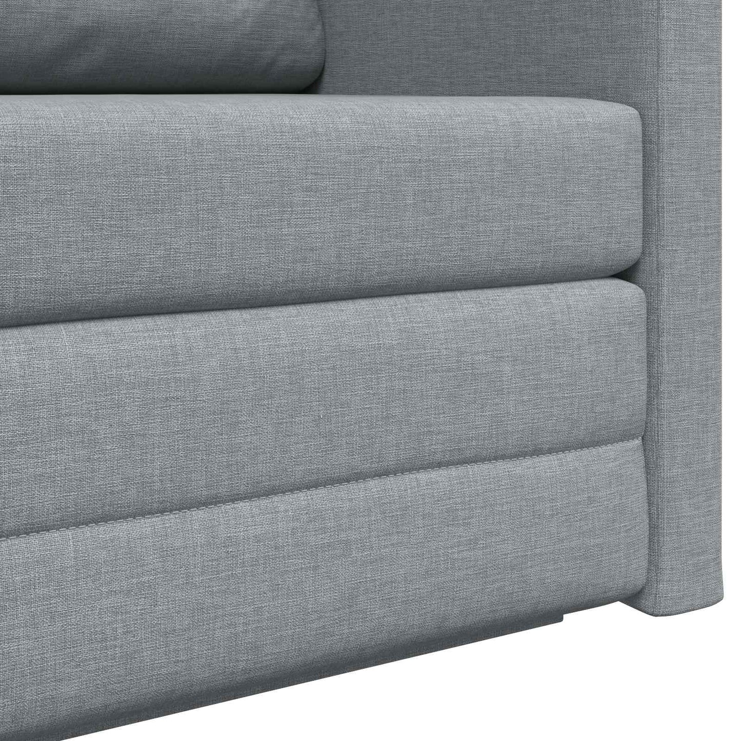 2-seters sammenleggbart sovesofa Lysegrå 124 x 71 x 78 cm stoff