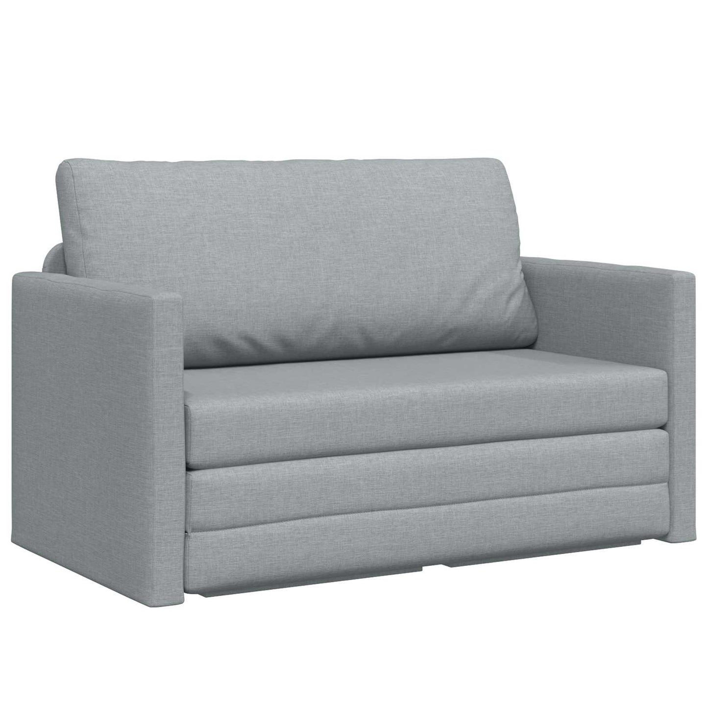 2-seters sammenleggbart sovesofa Lysegrå 124 x 71 x 78 cm stoff
